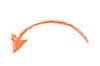 Hand drawn arrow symbol isolated